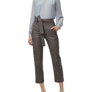 Wilfred | Aritzia Grey High-Rise Jallade Wool Straight-Leg Trouser Pants Size 4